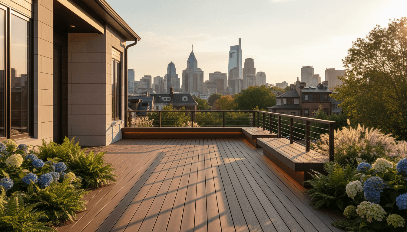 Premium deck with modern design and architectural details