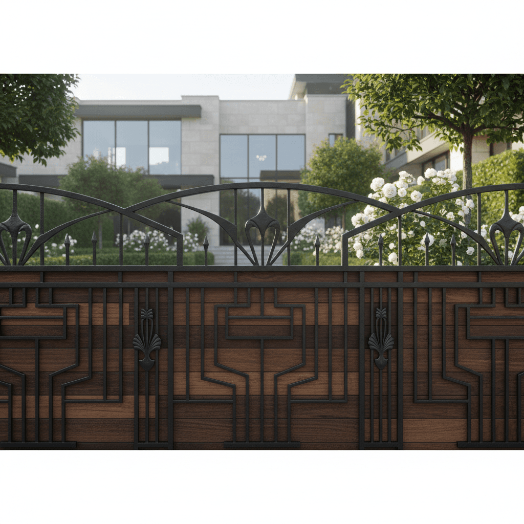 Premium custom fencing with architectural design details