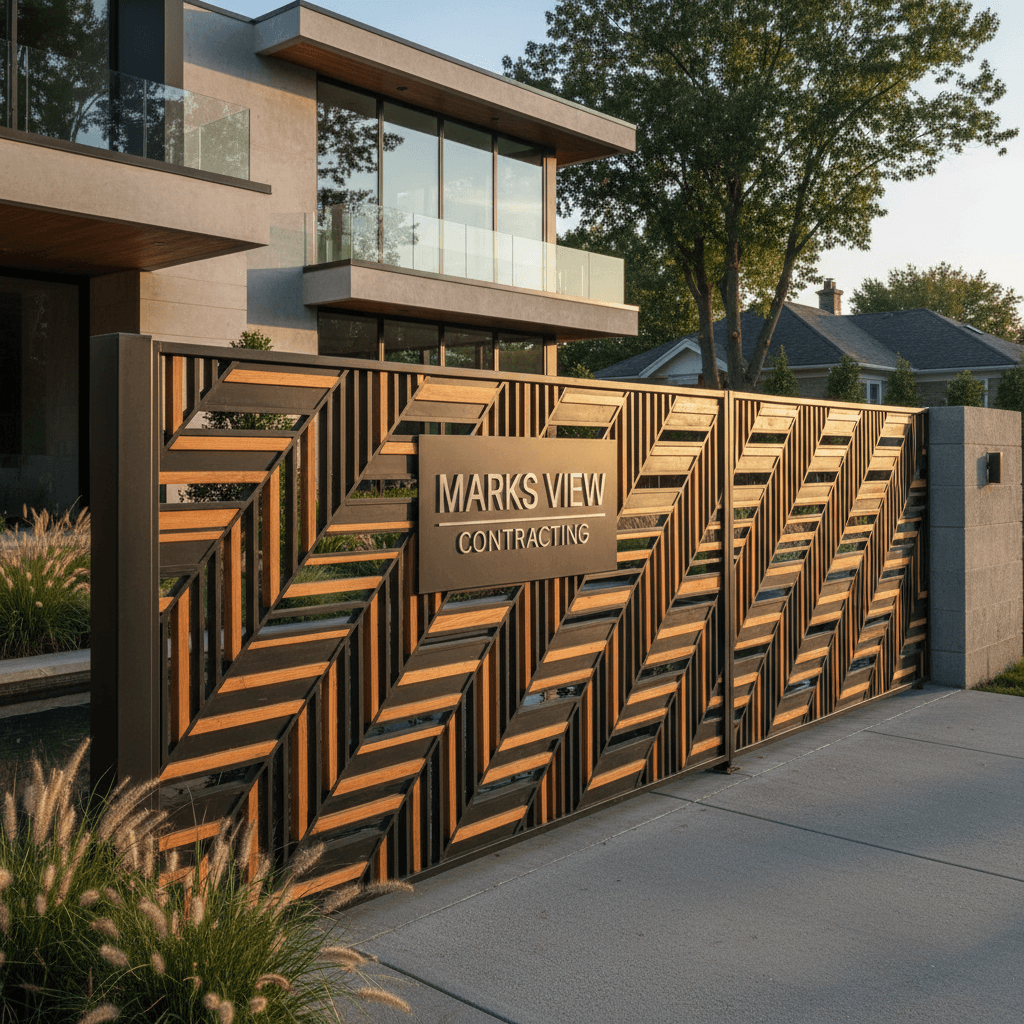 Premium fencing with modern architectural design and quality materials